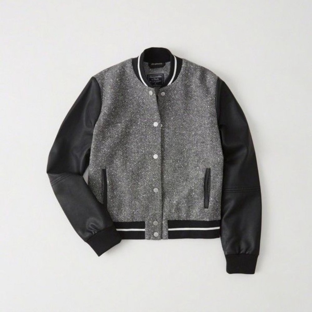 Abercrombie & Fitch Womens Varsity Jacket Size XS